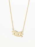 The Traveling Man Laughs - gold-plated sterling silver