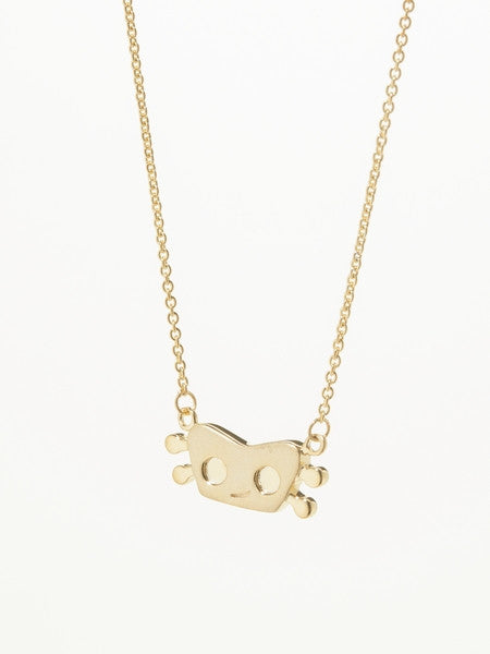 The Traveling Man Laughs - gold-plated sterling silver