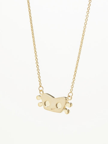 The Traveling Man Laughs - gold-plated sterling silver