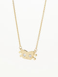 The Traveling Man Laughs - gold w/CZ stone