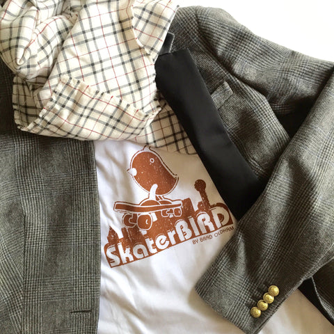 SkaterBIRD skyline - men's t-shirt