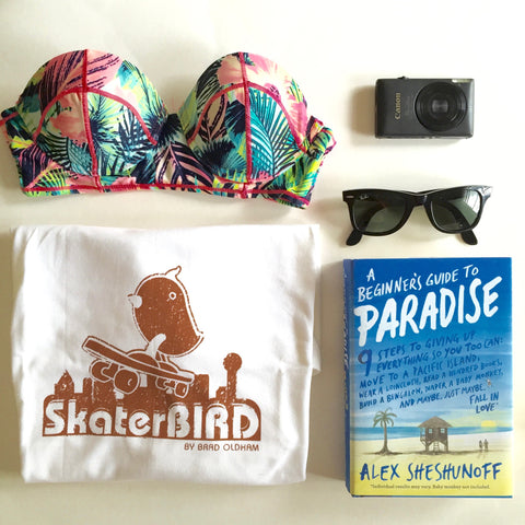 SkaterBIRD skyline - women's t-shirt