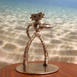 The Traveling Man 12-inch-tall edition, nickel on brass