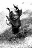 Brad Oldham bronze hippo sculpture beret baquette extraordinary