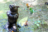 Brad Oldham bronze hippo smooch sculpture