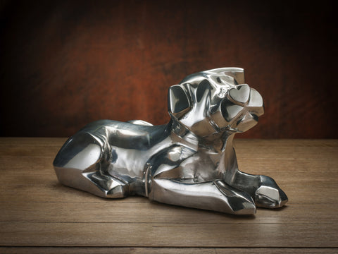 Brad Oldham dog sculpture Owney aluminum edition