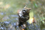 Brad Oldham bronze hippo sculpture called Smooch