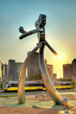 The Traveling Man Laughs - sterling silver